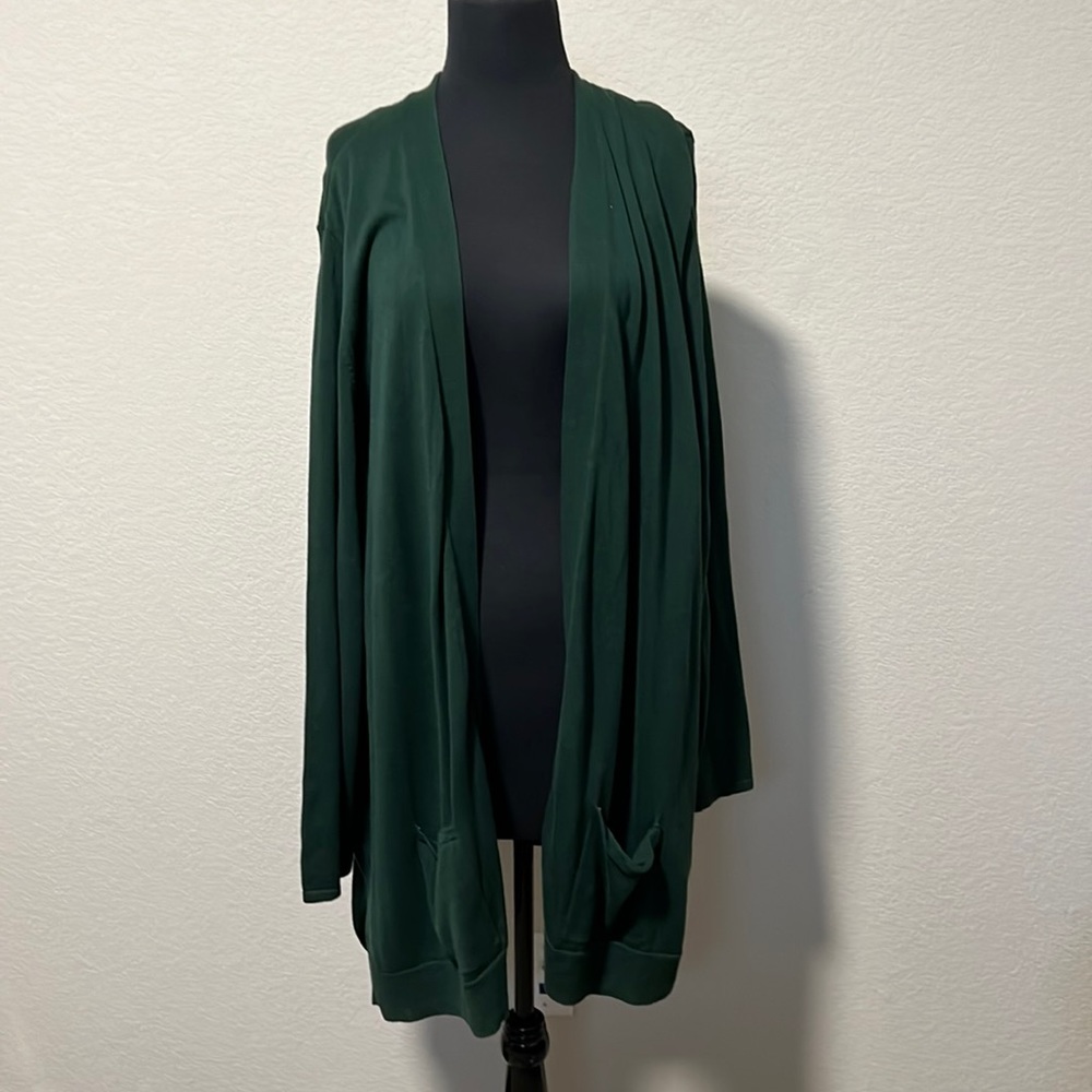 Croft & Barrow green open cardigan NWT
